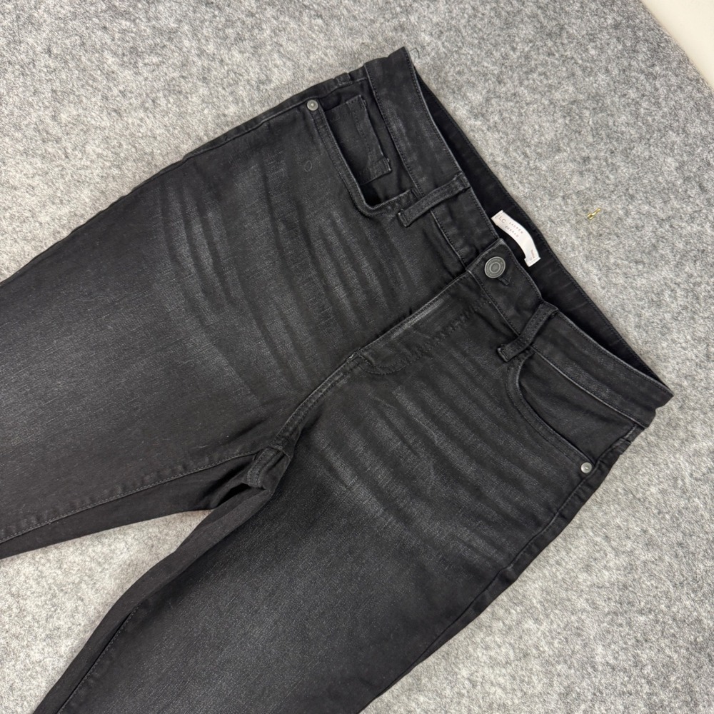 Lauren Conrad Women Black Bootcut Jeans Size 12 Dark Wash Stretch Denim